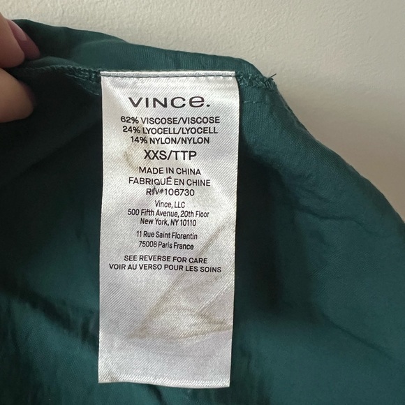 NWT VINCE Teal Sleeveless Midi Wrap Dress - Picture 9 of 10